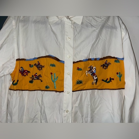 Jeans Wear Vintage Western Embroidered dress shirt- medium - Picture 2 of 10
